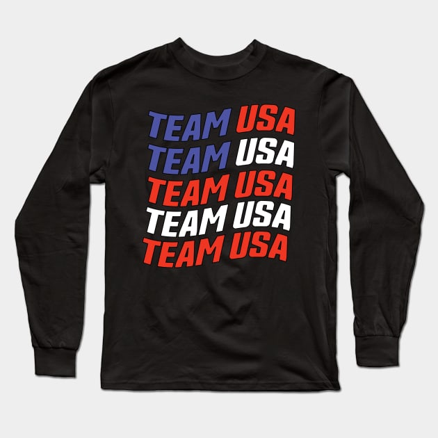 USA FLAG Long Sleeve T-Shirt by MAS Design Co